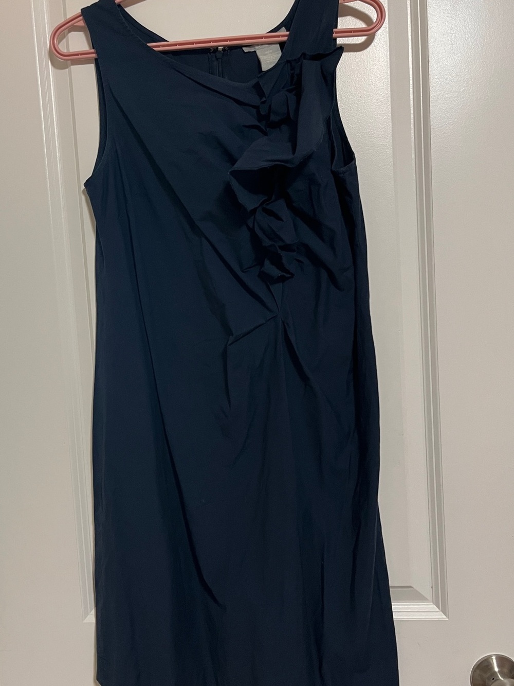 Joe Navy Ruffle Midi Dress